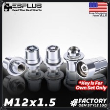 4 Pc Chrome Toyota Oem Factory Flat Wheel Lock M12x1.5 Fit 4runnertacomatundra