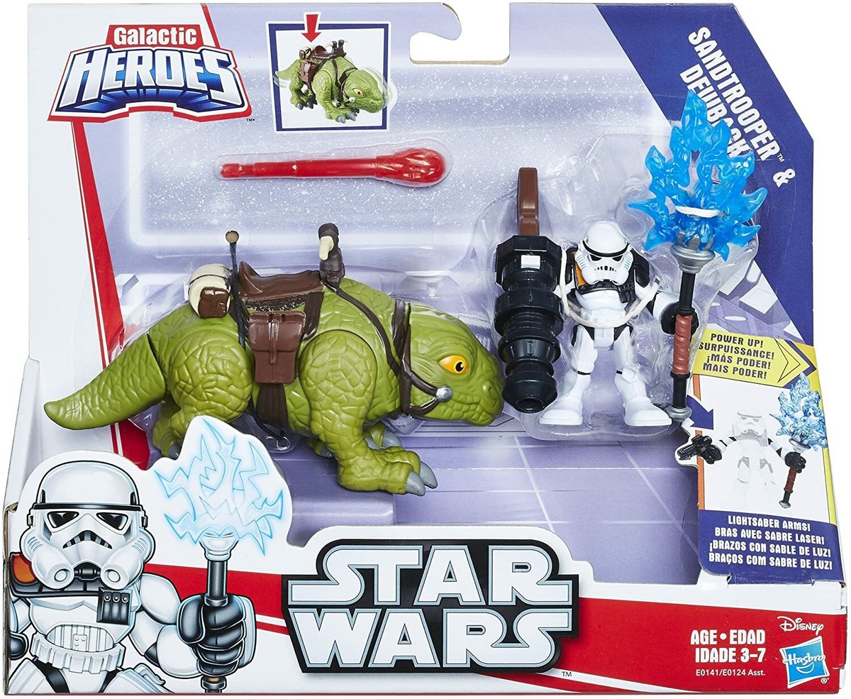 2017 STAR WARS GALACTIC HEROES SANDTROOPER & DEWBACK SET BRAND NEW