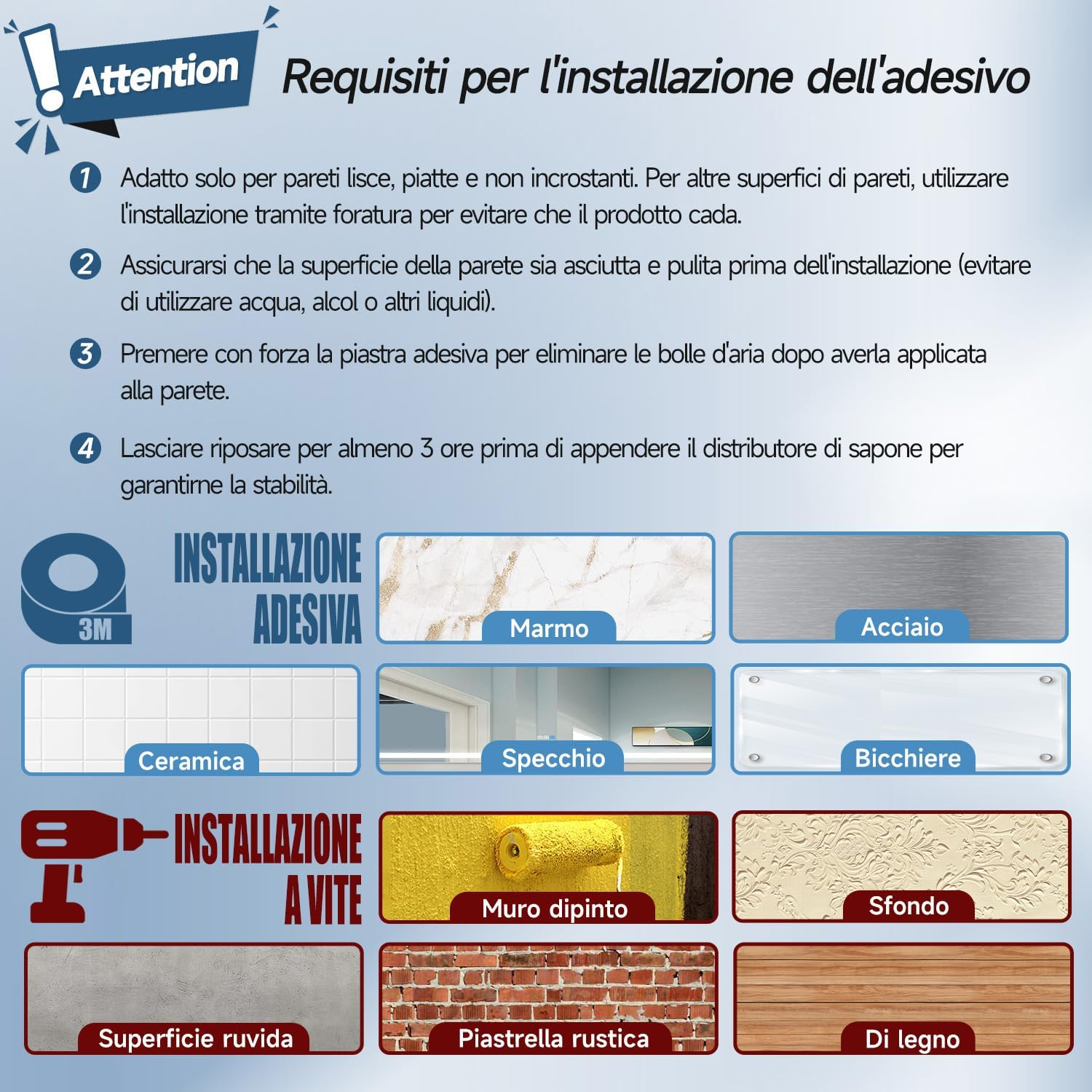 Dispenser Sapone Automatico A Parete AK1216 - Senza Contatto, Serbatoio 650ml, 5 Livelli Erogazione - Foto 5