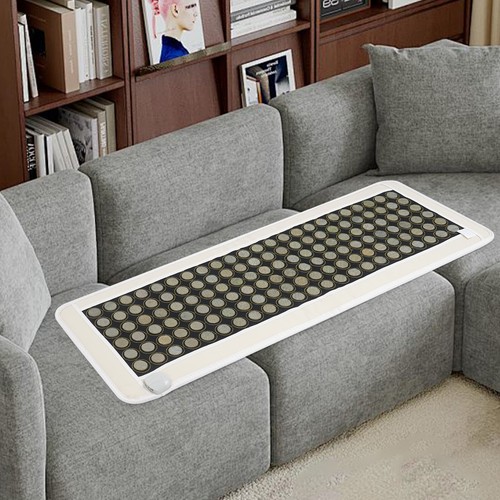 Tappetino riscaldante a infrarossi lontani, tappetino riscaldante per casa ufficio, pad riscaldante 59x20" bianco - Foto 12 di 13