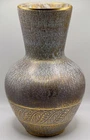 Vintage Stangl Vase Antique Gold And Turquoise Color Hand painted, #5023