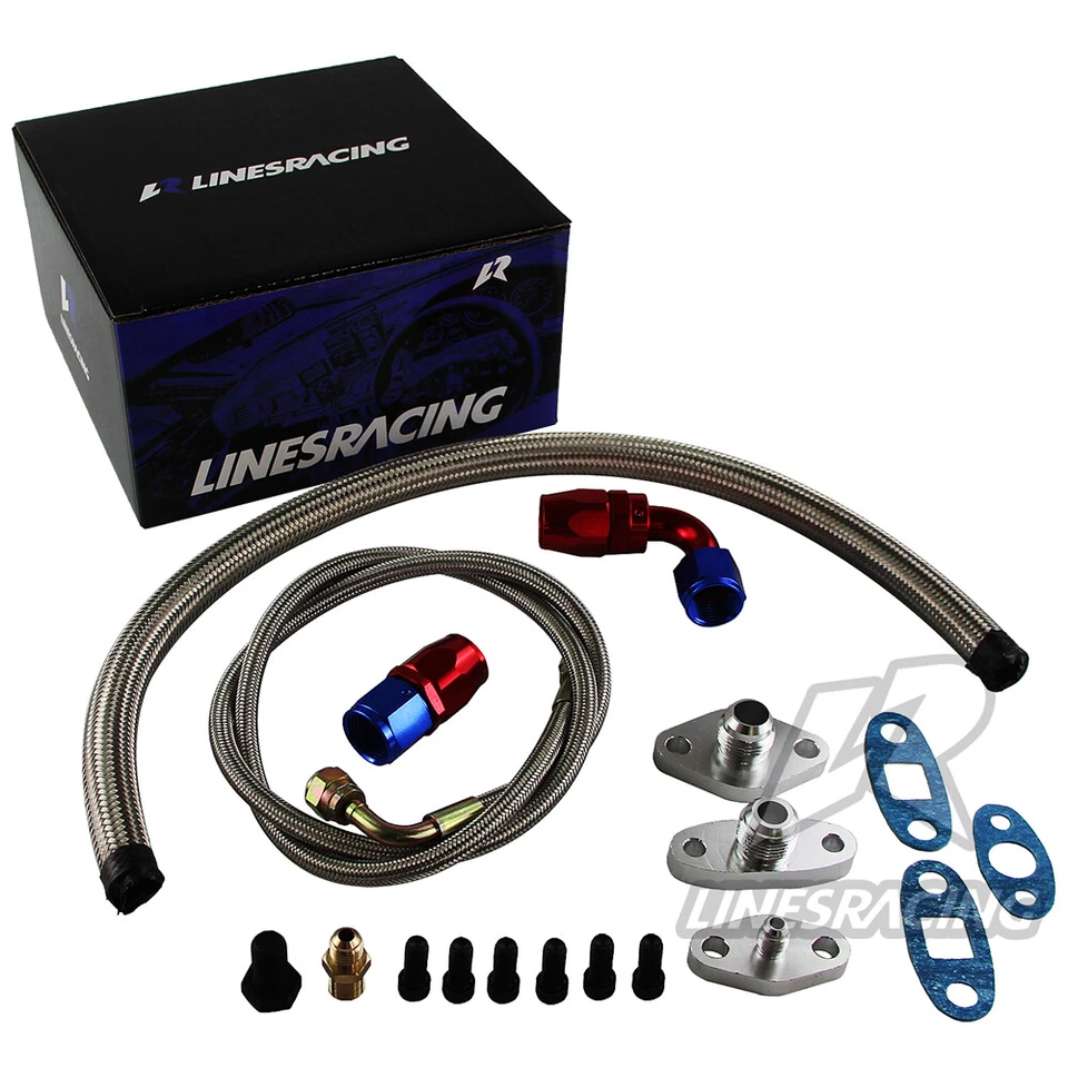 Kit de brida de línea de alimentación de aceite turbo para Toyota Supra 1JZGT 2JZGT JZA80 90-07 Foto 3 de 4
