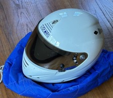 Vintage Sparco Racing Helmet White With Mirrored Face Shield Vintage Sparco Racing Helmet White With Mirrored Face Shield