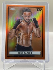 Josh Taylor 2024 Topps Chrome Boxing #TR-8 1951 Ringside Orange Refractor /25