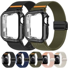 Magnet Nylon Armband+TPU Hülle für Apple Wa...