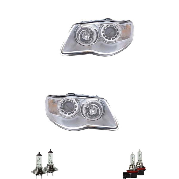 Halogen Scheinwerfer Frontscheinwerfer Set H7/H9 FüR VW Touareg Inkl. Lampen-image