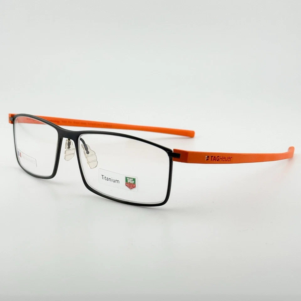 Auténticas gafas Tag Heuer TH 3901 Full Rim Reflex marco negro/naranja Francia Foto 2 de 4
