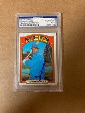 Tommie Agee NY Mets Signed  1972 Topps  Card PSA