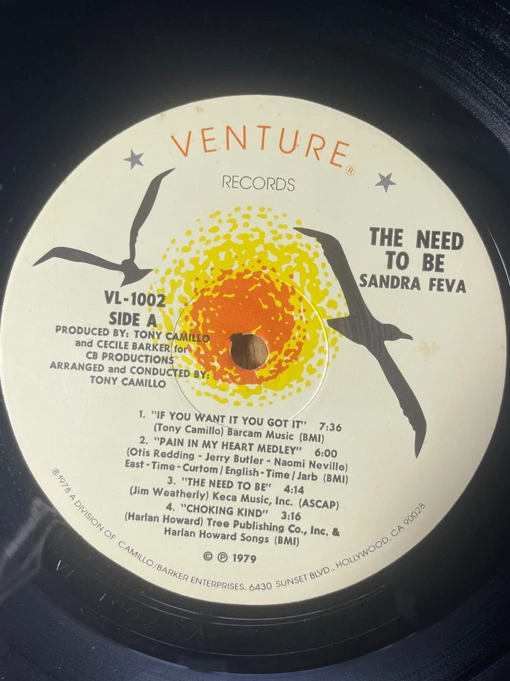 Sandra Feva – The Need To Be LP Vinyl Funk / Soul 1979 VG/G - Image 3 of 4