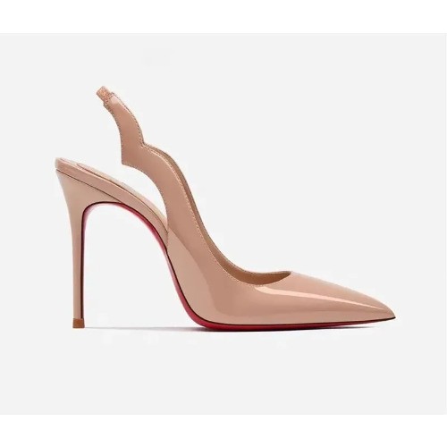 Slingback Sandals Red Bottom 4.0Inch/10CM High Heels Dress Fashion Shoes