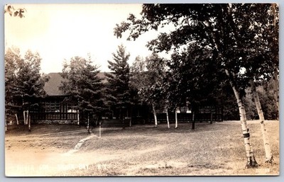 K39/ Silver Bay New York RPPC Postcard c1930 Fisher Gym Buiding 351