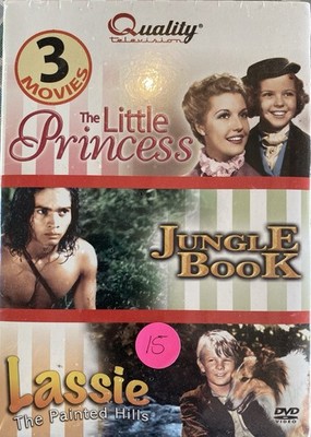 The Little Princess, The Jungle Book, And Lassie 3 Movie Pack