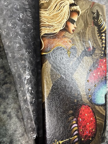 Kat Tatz "Sip" Painting Print 7" x 3.5" Signed by Artist Collectors Find - Picture 6 of 9