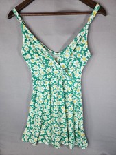 SHEIN Green Floral Strap Sundress