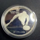 1987 $20 CANADA - 1988 CALGARY OLYMPICS SET CURLING -  1oz Sterling Silver O205
