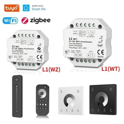 0/1-10V Tuya Zigbee WiFi RF AC Push LED Streifen Licht Dimmer APP Controller