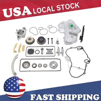 For GM Ecotec 09-17 2.4L Timing Chain Kit VCT Selenoid Actuator Oil & Water Pump