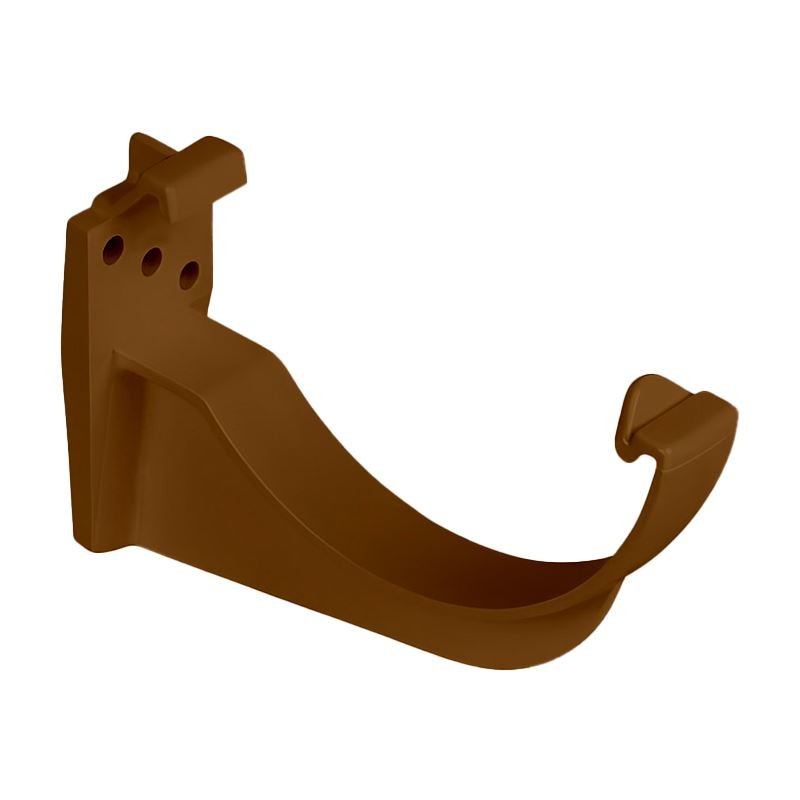 FLOPLAST 112mm Half Round Fascia Gutter Bracket - Brown - 5 PACK - Image 2