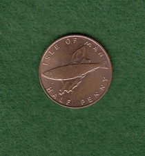Isle of Man 1976 Half Penny Uncirculated Isle of Man 1/2p Coin (055726)