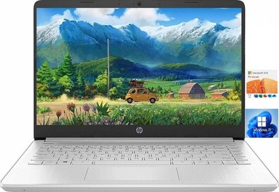 *NEW* HP 14'' HD Laptop, AMD 2-Core CPU, 4GB RAM, 64GB eMMC, Office 365, Win 11