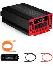2000W Power Inverter Pure Sine Wave 12V DC to 110V 120V AC Converter, 4000W P...
