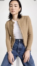 IRO tan Shabani Boucl Open Blazer/jacket Size 34 NWT