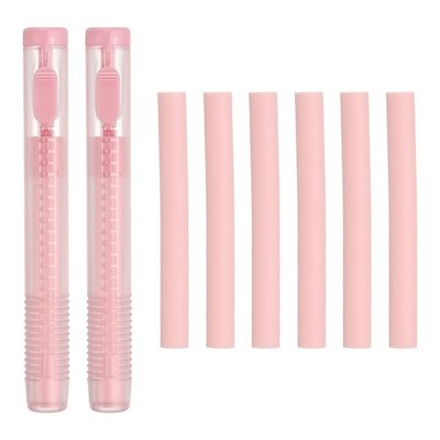 8 Pack Erasers, Pencil Erasers Large Eraser Push Pull Cute Soft, Pink TPE