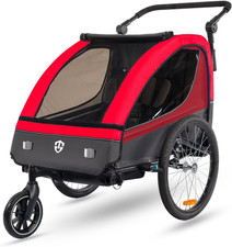 TIGGO VS Suspension Bike Trailer  Stroller 2 in 1 Double Seat for Toddlers, Kid