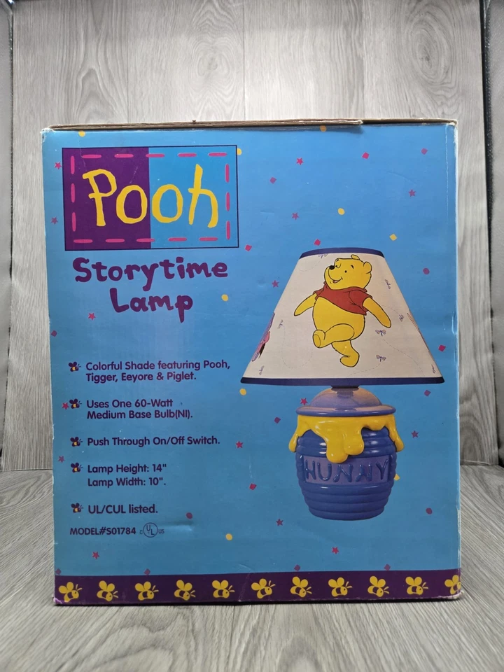Disney Winnie the Pooh Hunny Honey Pot 14.5" Child's Nursery Room Lamp Vintage - Image 4 of 4