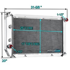 3 Row Aluminum Radiator For 19711973 Ford Mustang Fairlane Torino Ltd Cougar V8