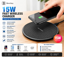 Wireless Fast Charger Charging Pad Dock for Samsung iPhone Android Cell Phone