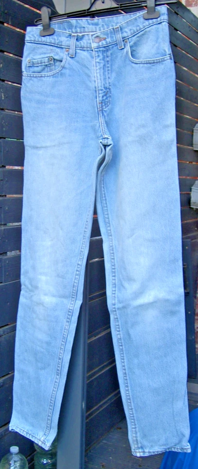 VINTAGE LEVI'S 505 0217 RED TAB JEANS LIGHT BLUE W30(28) L34(32) 1980s90s FRANCE, photo 1 of 5