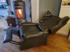 Sessel Chesterfield Pittsfield Echtleder grün Ohrensessel Armlehnsessel