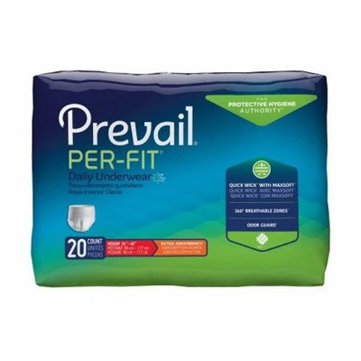 Male Adult Absorbent Underwear Count of 20 By First Quality