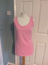 Ruth Langsford Essentials Basic Vest Cotton Blend Fondant Pink New Size Small