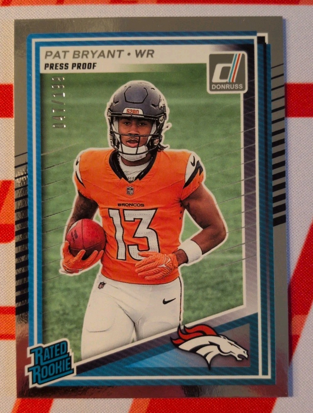 2025 Panini Donruss - Rated Rookie Pat Bryant #336 Press Proof Silver /199 (RC)