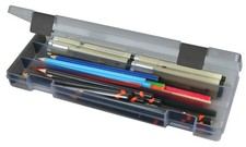 6900AB Pencil Utility Box Art Craft Organizer Divided Storage Trans Charcoal