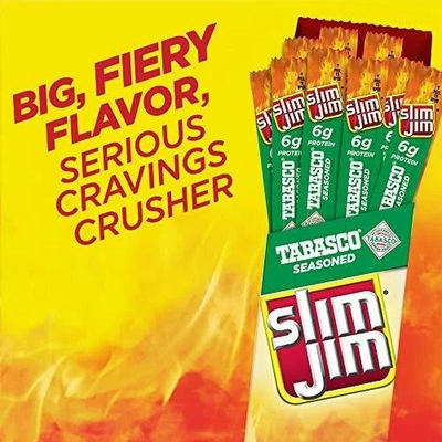 #ad Slim Jim Giant Tabasco SEE NOTE Snack Sticks Keto Friendly .97 Oz. 24 Count $25.97