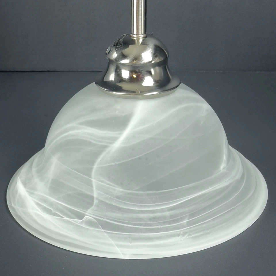 Hanging Pendant  Lights  9" W x 44.5" Faux Alabaster Glass Hampton  - Open Box - Image 3 of 4