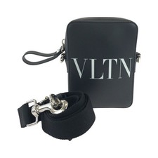 Valentino Vltn Logo Leather Shoulder Bag Women Black One Size