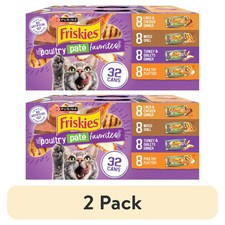 2 pack Purina Friskies Pate, Soft Poultry Variety Pack, Wet Cat Food, 5.5 oz C