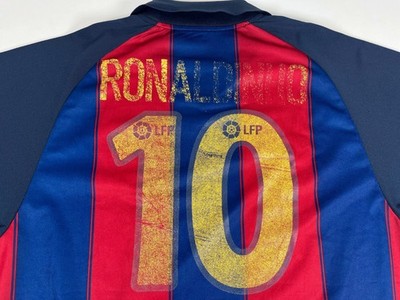 Barcelona FC 2003/04 NIKE Home Basic Football Shirt L/XL Vintage