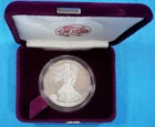 1987-S American Eagle Proof 1 Oz 999 Silver No Box COA
