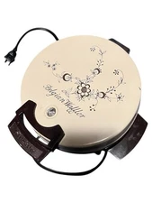 Toastmaster Belgian Waffler Waffle Maker Vintage Model 250B / 442A Floral Design