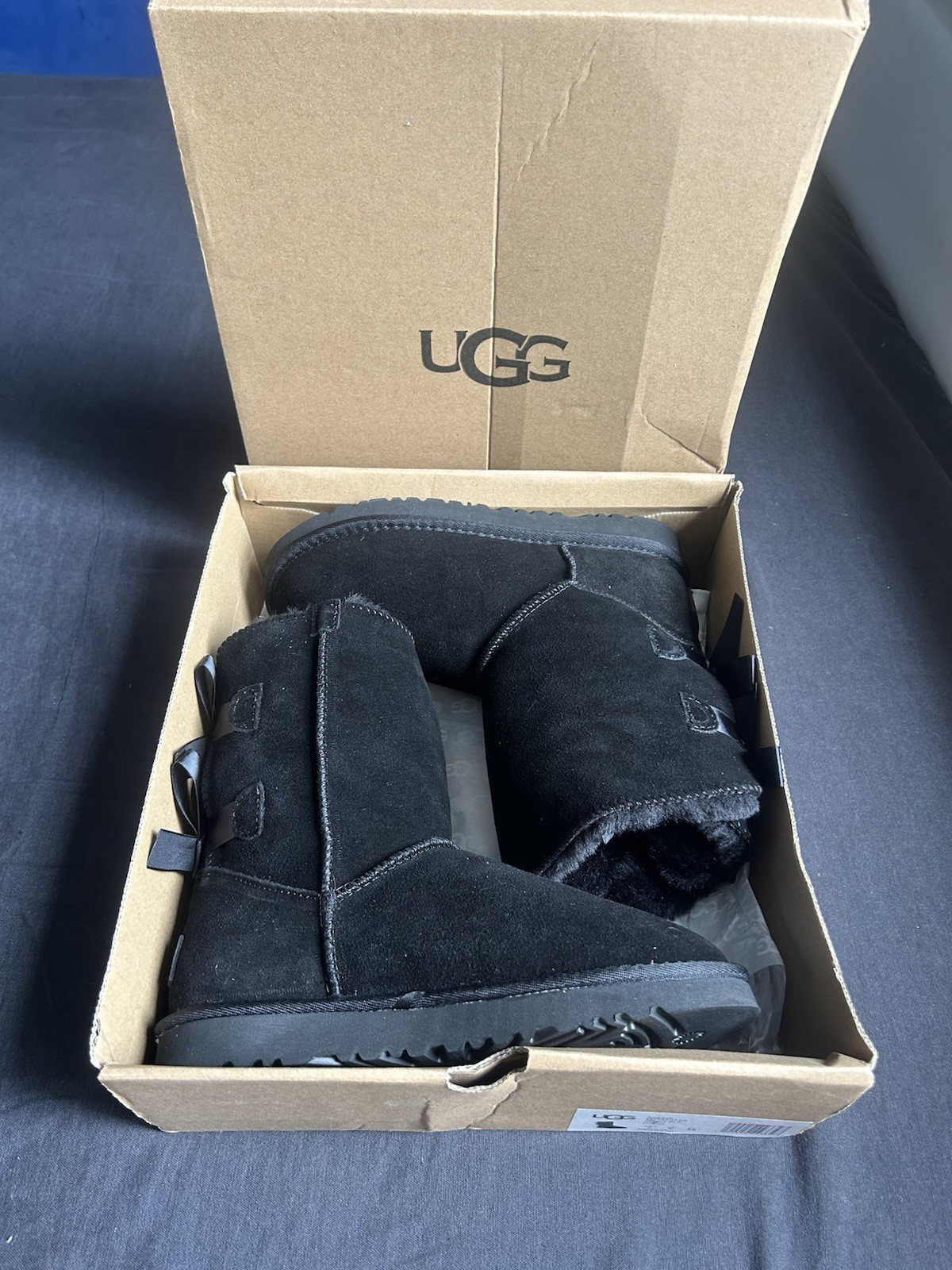 UGG Bailey Bow II Black Boots Classic - 38