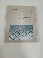 AT&T WP7700 Word Processor Reference Manual