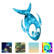 Cute Fish Art - Vinyl Decal Sticker - Multiple Patterns  Sizes - ebn300