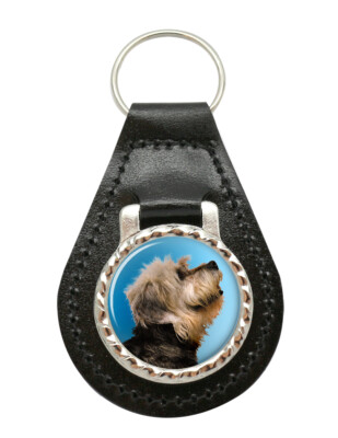 Dandie Dinmont Terrier Leder Schlüsselanhänger