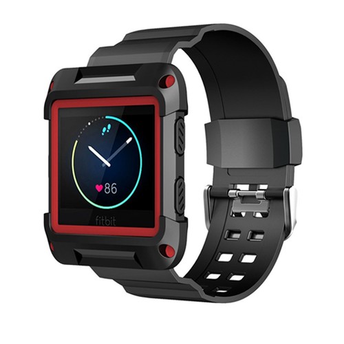 Cinturino per orologio da polso in silicone morbido con cornice integrata per Fitbit Blaze - Foto 7 di 16