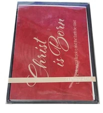 Christ is Born - Religious Luxury Boxed Christmas Cards - 20ct